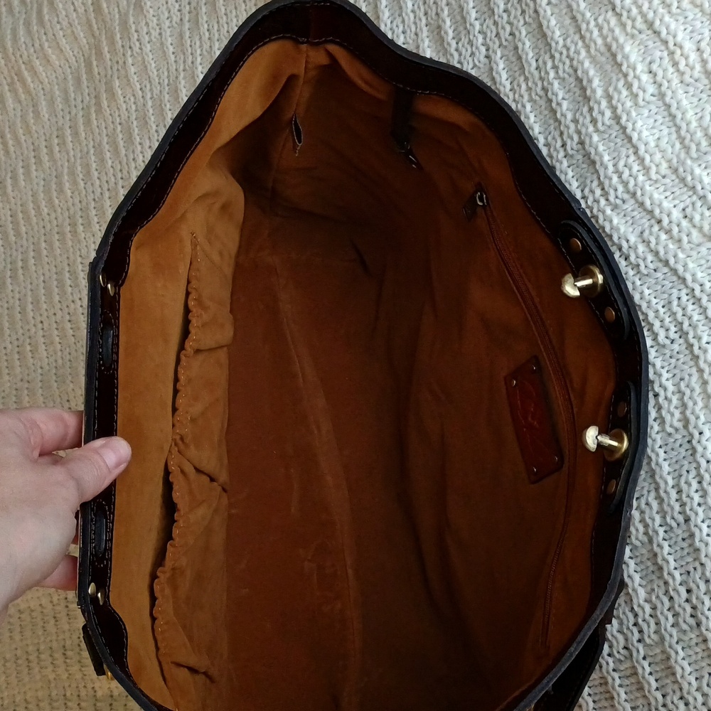 🆕 Patricia Nash Genuine Leather Benvenuto Tote - Picture 8 of 16